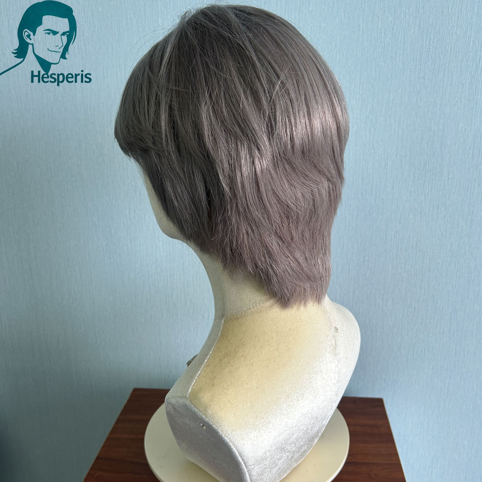 Hesperis Brazilian Remy Grey C - Pre Parted 13X4 Lace Front Bob Wig ulasan dan harga