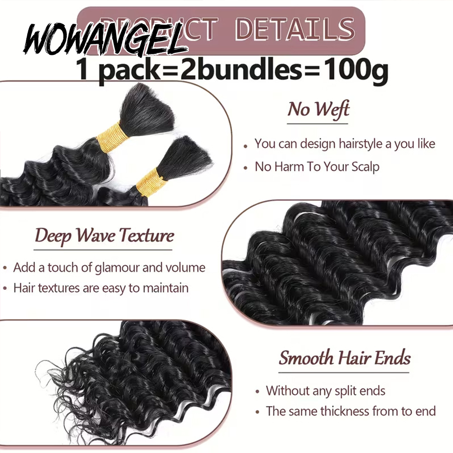 Boho Braids Human Hair Bulk De - Water Wave Bulk Human Hair For Braiding ulasan dan harga