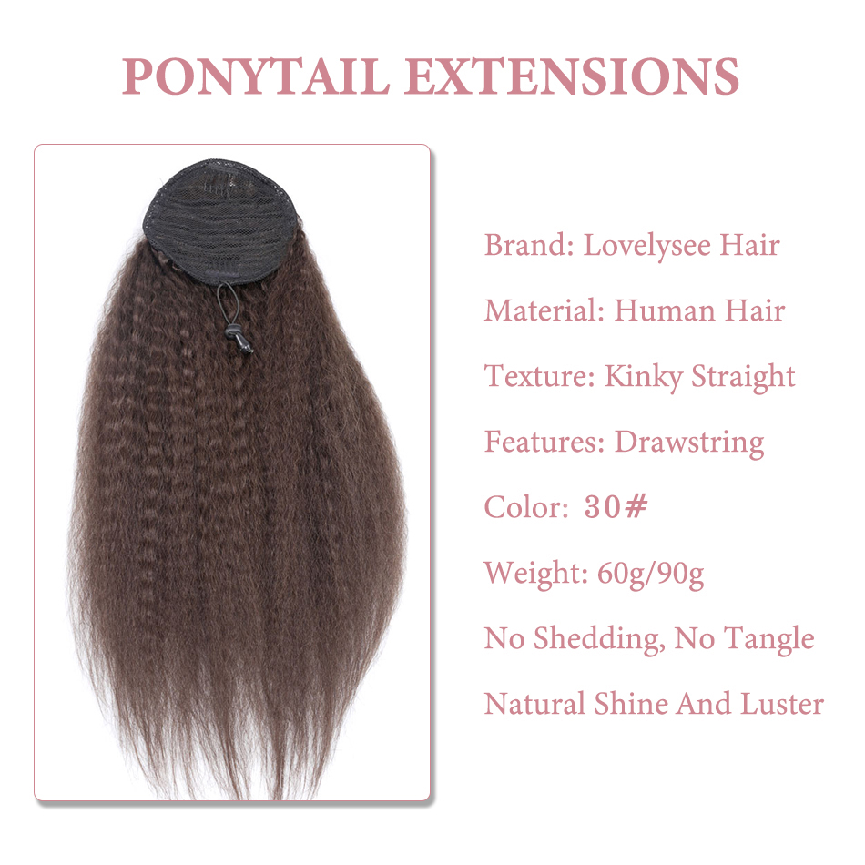 Ponytail Human Hair Wrap Aroun - Seamless Clip In Hair Extensions Human Hair ulasan dan harga