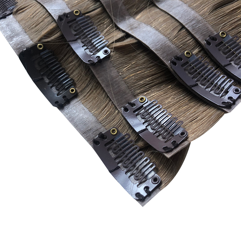Straight Invisible PU Clip In  - Seamless Clip In Hair Extensions Human Hair ulasan dan harga