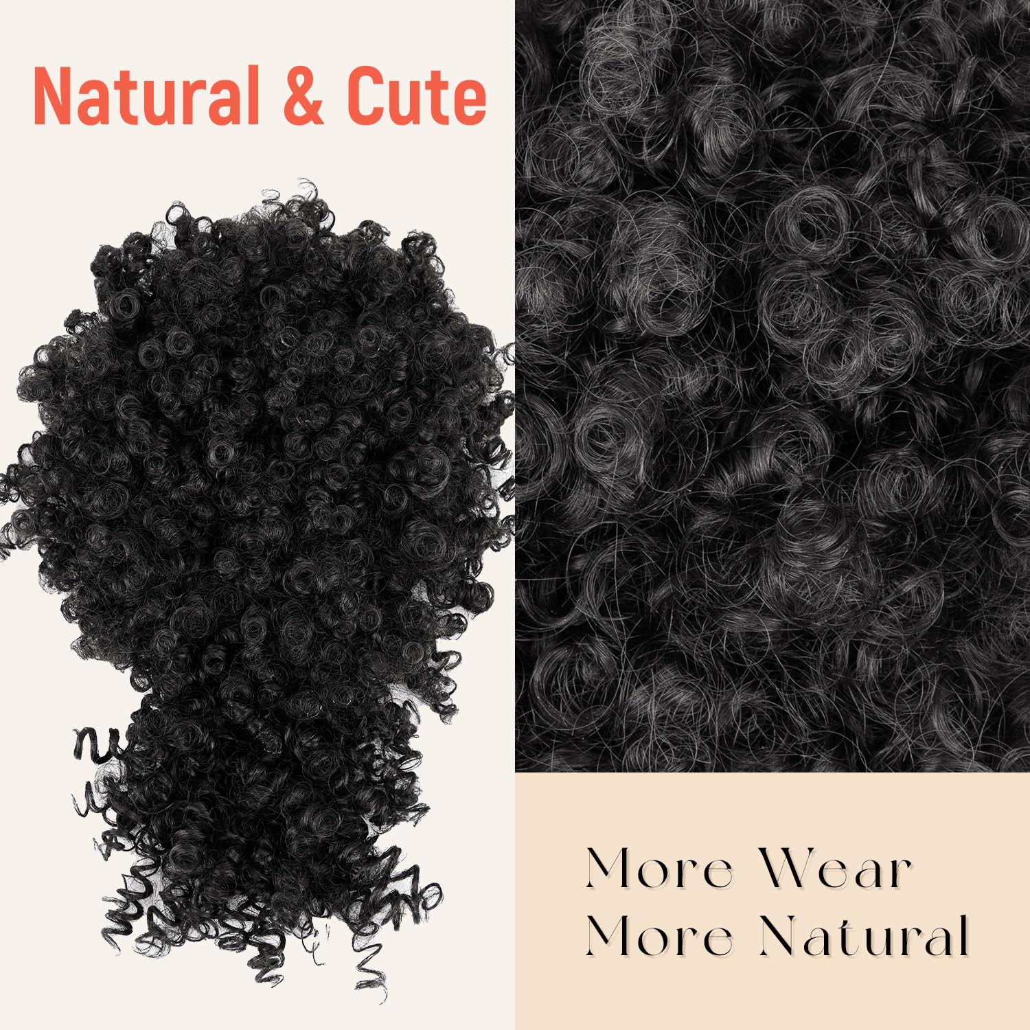 Short Drawstring Ponytail with - Drawstring Afro Curly Puff Ponytail ulasan dan harga