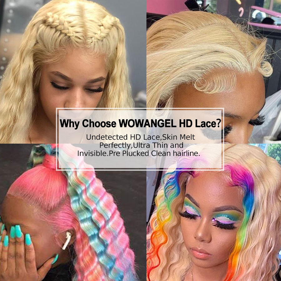 Wow Angel Real HD Lace Frontal - 613 Blonde Body Wave Lace Front Wig ulasan dan harga