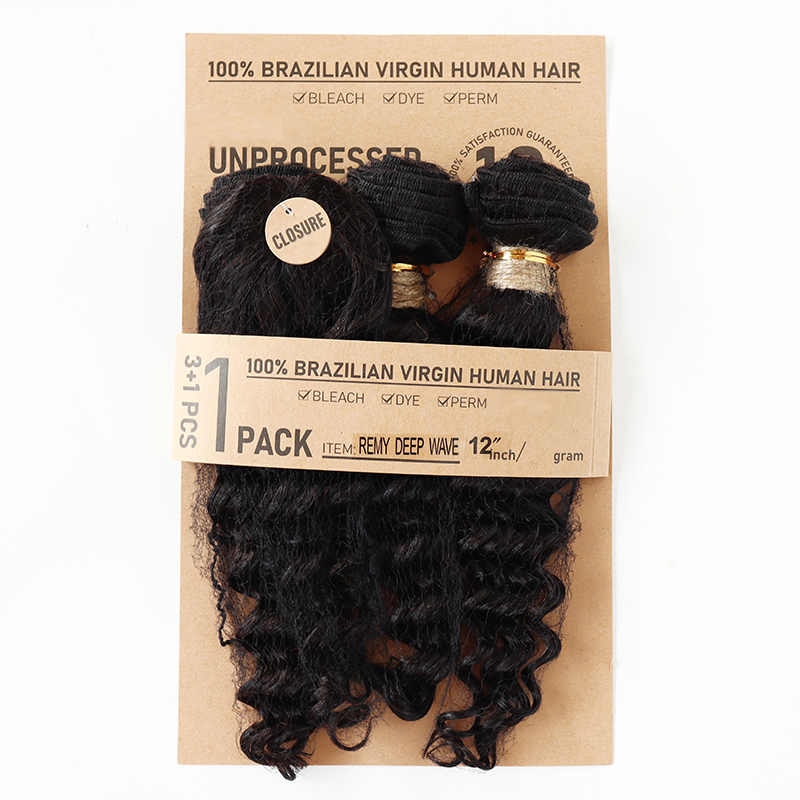 Deep Wave Body Wave Straight H - Deep Wave 3 Bundles With Closure ulasan dan harga