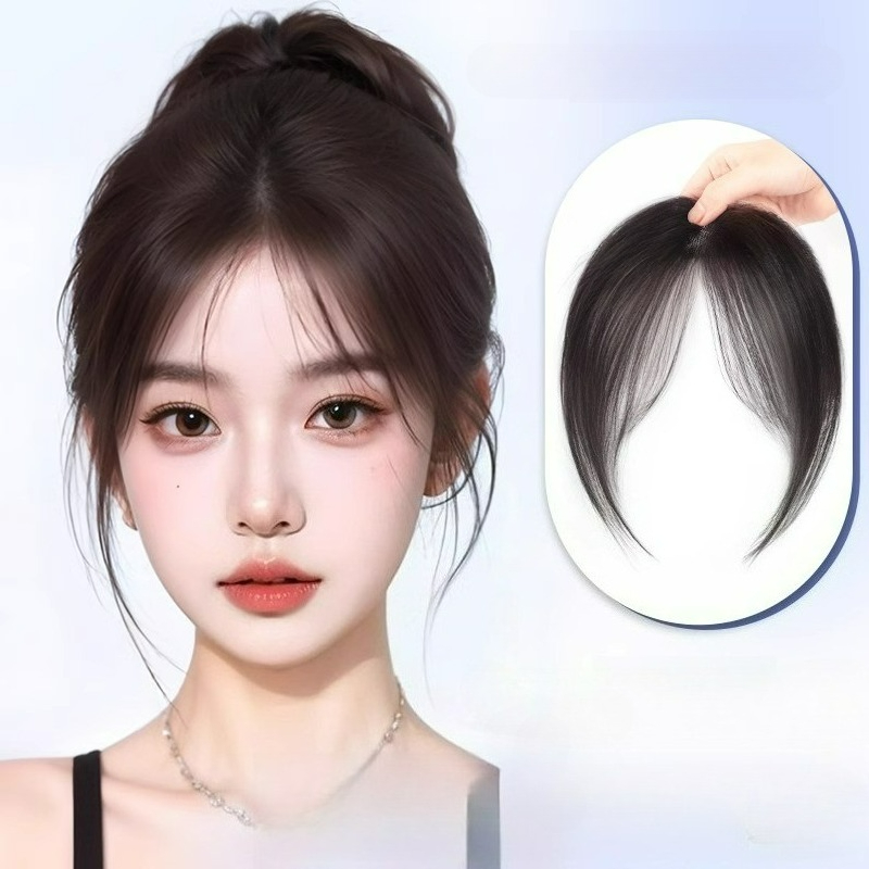 Ultra Light Human Hair Bangs F - Seamless Clip In Hair Extensions Human Hair ulasan dan harga