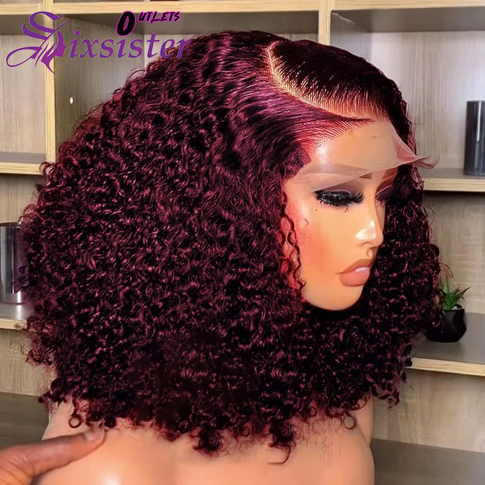 Burgundy 99J Deep Wave Short B - Glueless Wear And Go Human Hair Wig ulasan dan harga