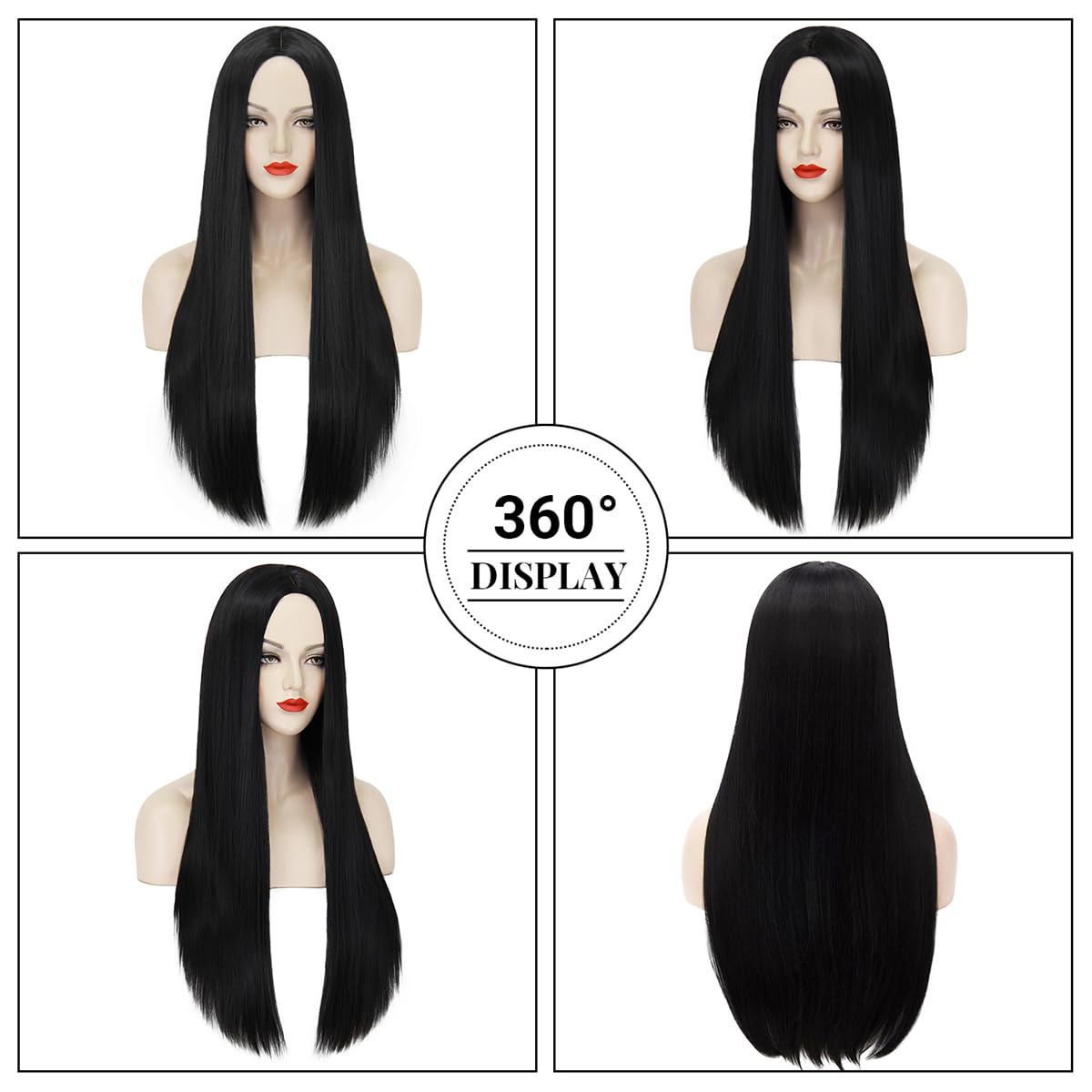 Synthetic Long Black Wig for W - Synthetic Braided Wigs For Black Women ulasan dan harga