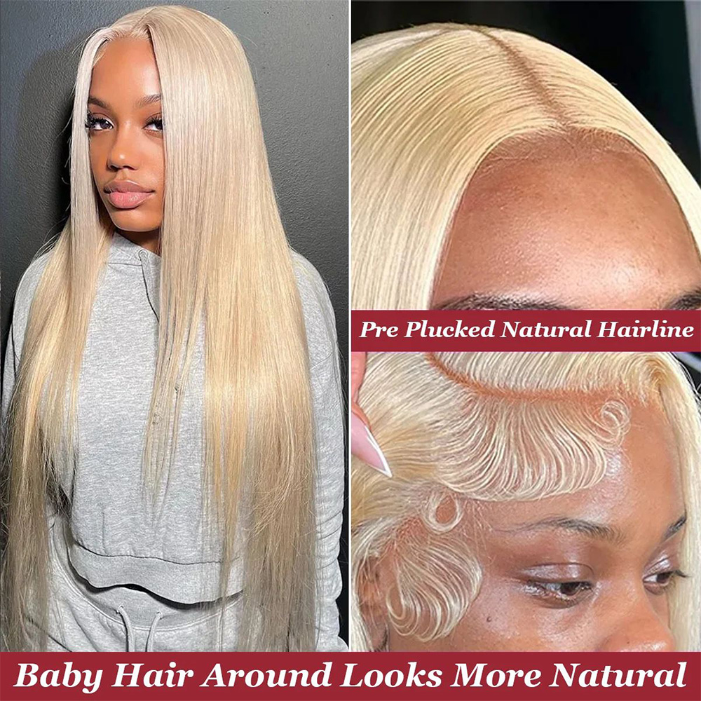 200% Density 613 Blonde Bone S - Hd Lace Frontal Wig Human Hair Pre Plucked ulasan dan harga