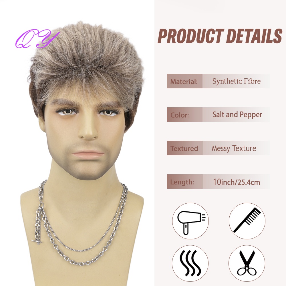 Synthetic Short Brown Flaxen M - Synthetic Wigs ulasan dan harga