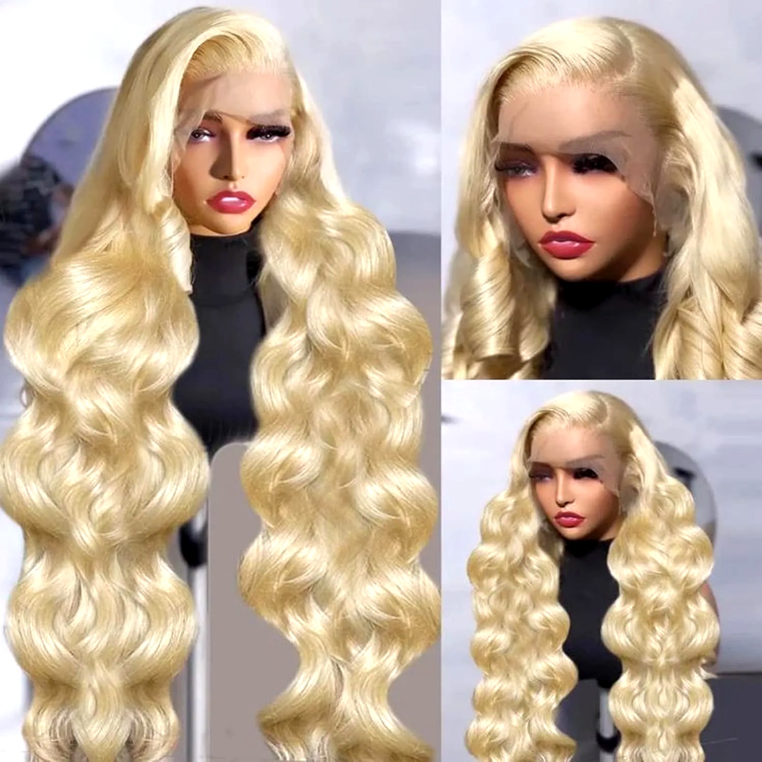 613 Human Hair Wig 13x6 Body W - 613 Blonde Body Wave Lace Front Wig ulasan dan harga