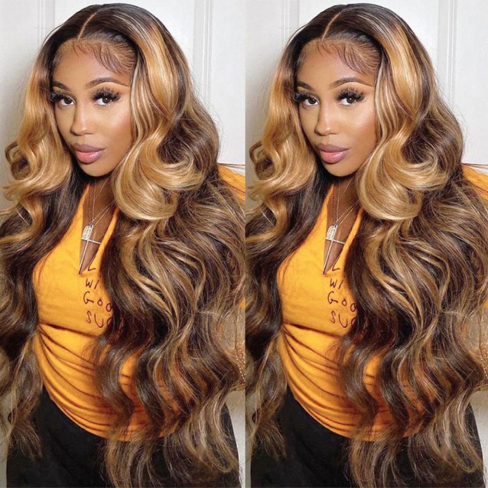 250 Density Highlight Wigs Hum - Human Hair Wigs ulasan dan harga
