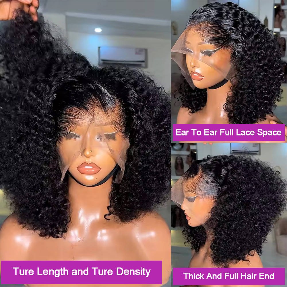 Water Wave Pre Cut Glueless Hu - Pre Parted 13X4 Lace Front Bob Wig ulasan dan harga