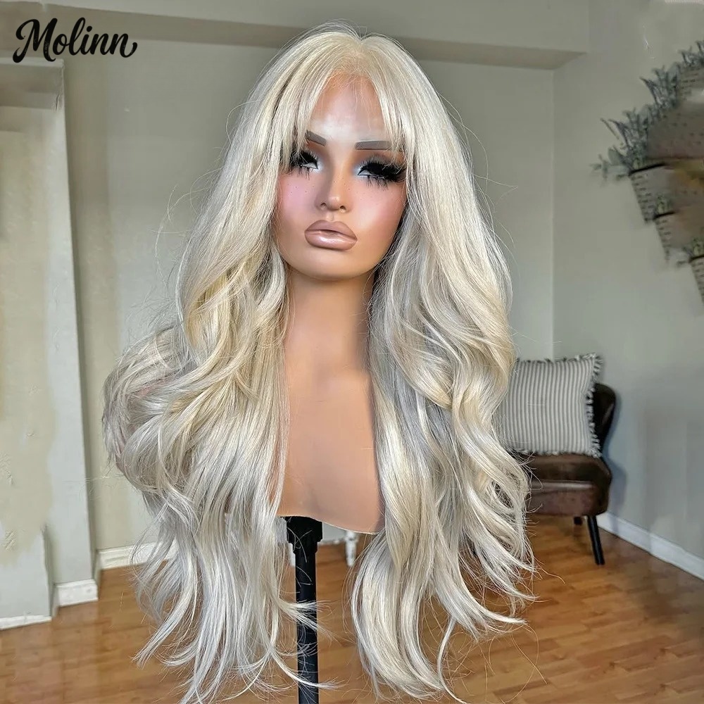 Bangs 613 Blonde Body Wave Lac - 613 Blonde Body Wave Lace Front Wig ulasan dan harga