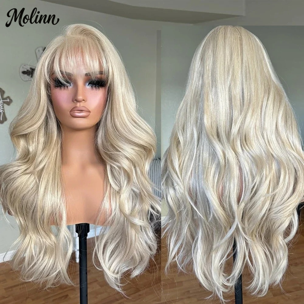 Bangs 613 Blonde Body Wave Lac - 613 Blonde Body Wave Lace Front Wig ulasan dan harga