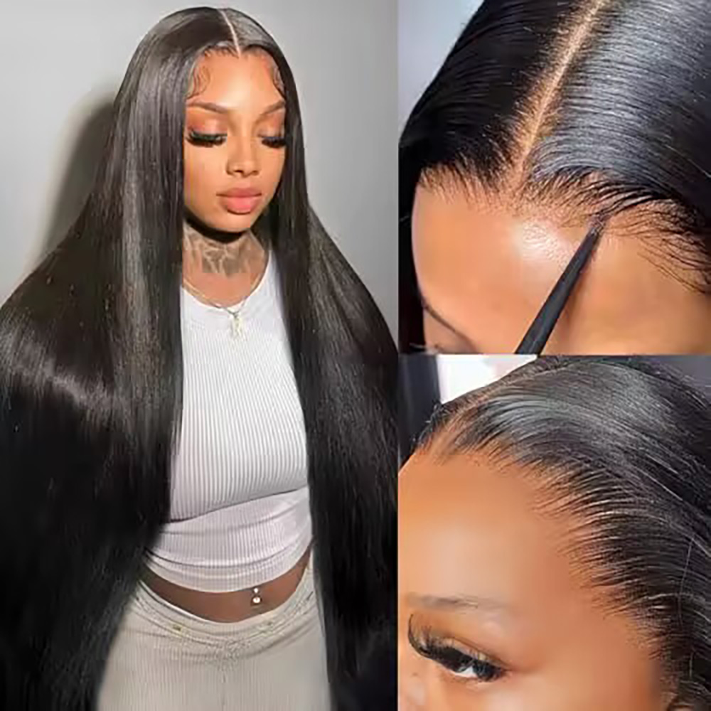 200% Density Bone Straight 7x6 - Hd Lace Frontal Wig Human Hair Pre Plucked ulasan dan harga