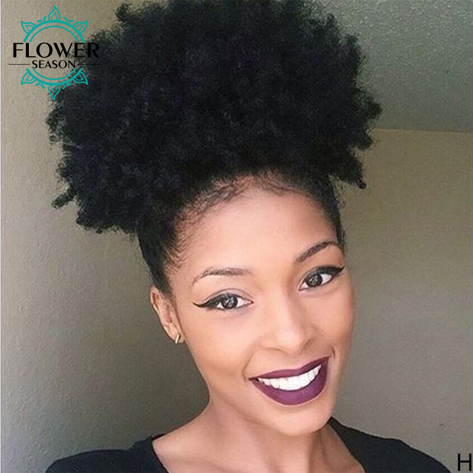 Afro Kinky Curly Drawstring Po - Seamless Clip In Hair Extensions Human Hair ulasan dan harga
