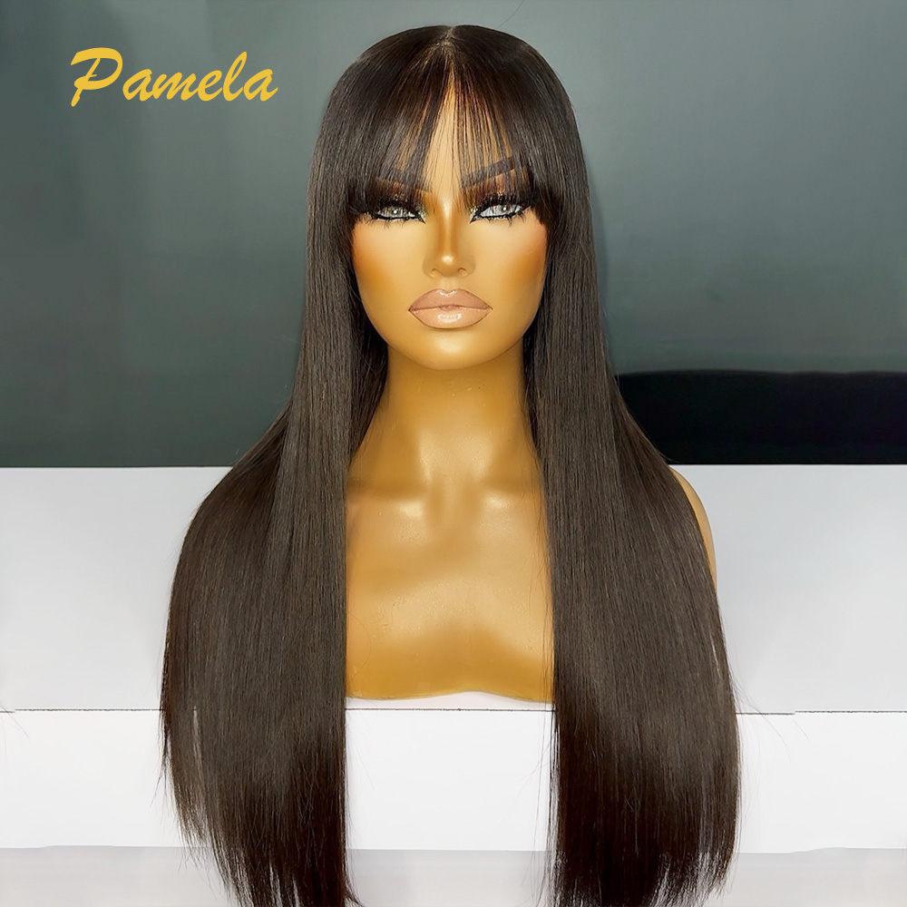 Brazilian Pre Cut Bone Straigh - Lace Front Wigs ulasan dan harga